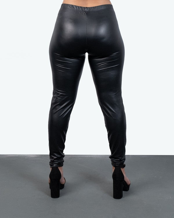 BYRKA High Shine Vinyl Leggings Plus