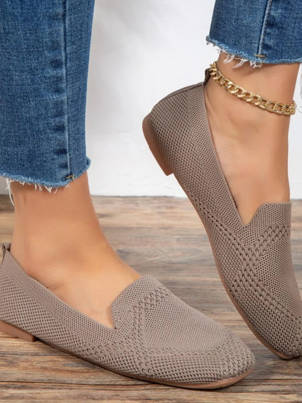 Square Toe Flat Slip-Ons – Chic Comfortable Everyday Shoes