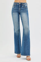 Tummy Control High Rise Flare Jeans | Flattering Retro Style