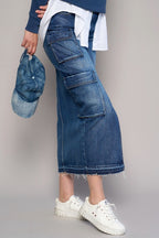 Insane Gene Cargo Pocket Long Skirt – Trendy Utility Chic Style