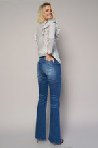 Insane Gene High Rise Front Slit Bootcut Jeans – Sleek Modern Fit