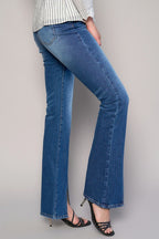 Insane Gene High Rise Front Slit Bootcut Jeans – Sleek Modern Fit