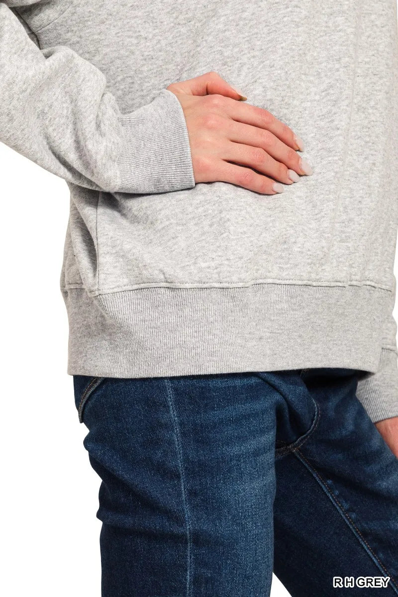 Half-Zip Pullover Sweatshirt – Soft Fleece, Relaxed Fit & Cozy Style