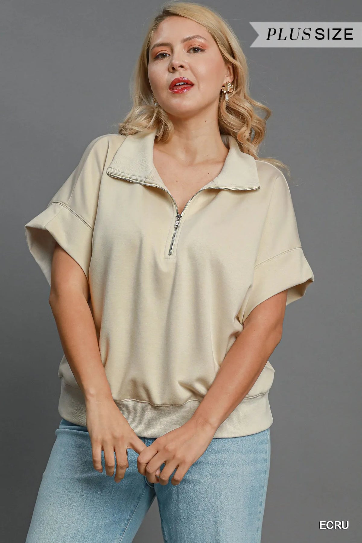 Half-Zip Short Sleeve Top – Versatile Active & Casual Wear