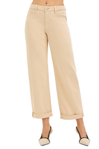 Risen Women's High Rise Ankle Barrel Jeans Relaxed Baggy Fit Denim Pants