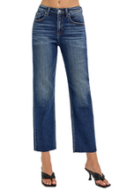 Risen High Rise Slim Barrel Tapered Leg Jeans