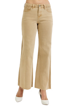 Dreamkue-Risen Women's High Rise Wide Leg Jeans with Raw Hem Stretch Denim Casual Pants