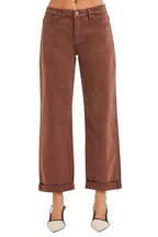 Dreamkue-Risen Women's Tummy Control Mid Rise Barrel Jeans Flattering Fit