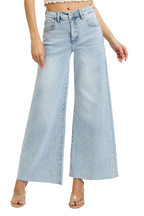 Risen Women's High Rise Ankle Wide Leg Palazzo Jeans