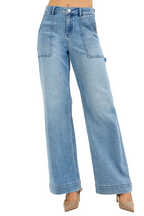 Risen Women's High Rise Straight Leg Plus Jeans with Pockets