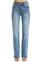Dreamkue-Risen Women's High Rise Straight Jeans with Tummy Control