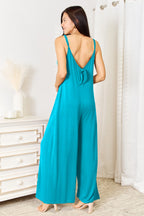 Spaghetti Strap Tied Wide-Leg Jumpsuit – Chic & Flattering Style