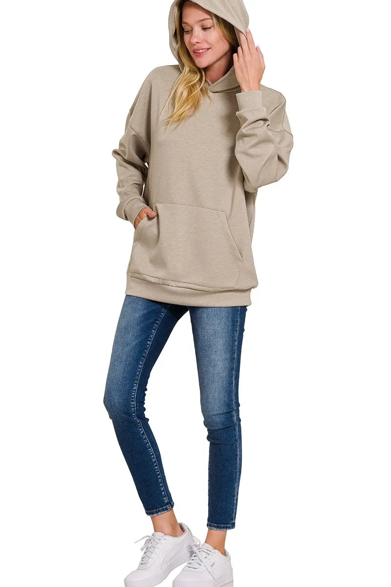 Oversized Scuba Hoodie with Kangaroo Pocket – Cozy & Trendy Fit