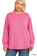 Zenana Raised Rib Round Neck Long Sleeve Top – Timeless Everyday Essential
