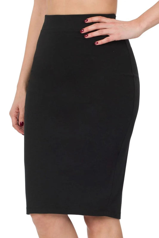 Premium Cotton Knee-Length Skirt – Classic, Versatile & Timeless