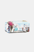Nicole Lee Printed Handbag – Pebbled & Patent Leather with 3 Pouches