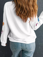 Halloween Pumpkin Lantern Sequin Sweatshirt – Festive & Cozy