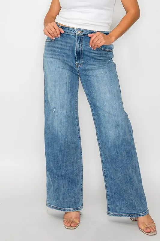 High Rise Wide Leg Jeans – Flattering, Vintage & Plus-Size Friendly