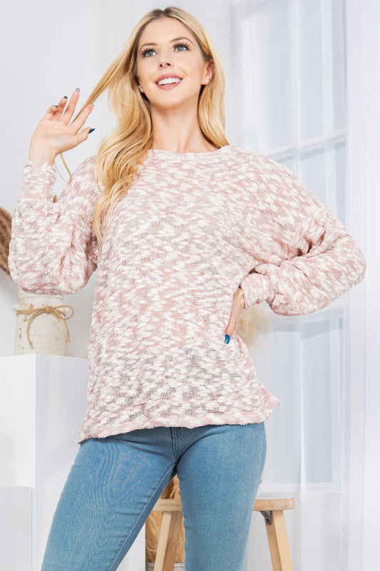 Orange Farm Clothing Knit Pullover Sweater – Cozy Low Gauge Style