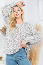 Orange Farm Clothing Knit Pullover Sweater – Cozy Low Gauge Style