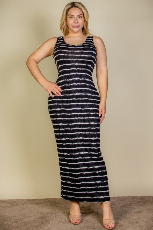 Capella Plus Size Tie Dye Maxi Dress – Trendy Bodycon Style