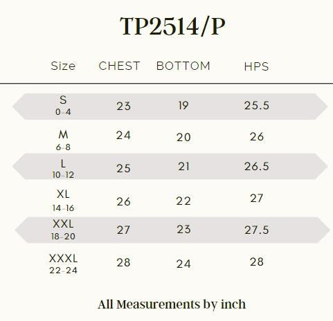 Hoodie size chart in inches: XL chest 26, bottom 22, HPS 27