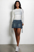 Capella Ribbed Long Sleeve Top – Classic Round Neck Everyday Style