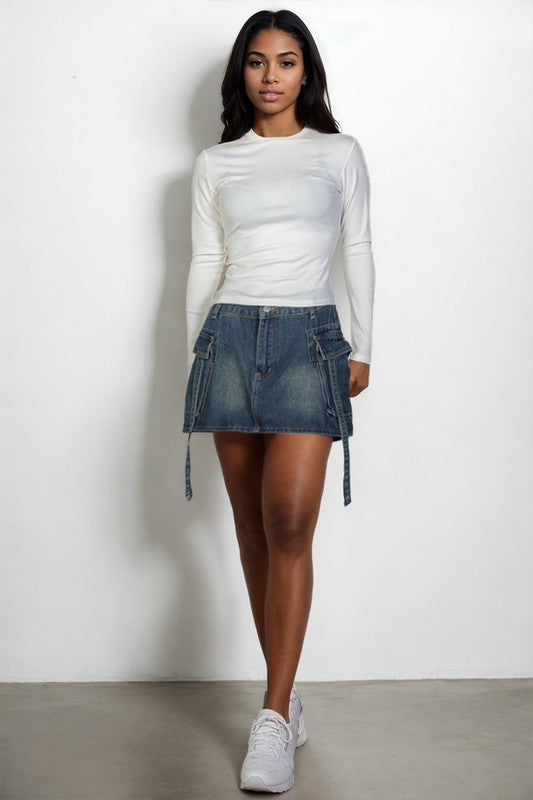 Capella Ribbed Long Sleeve Top – Classic Round Neck Everyday Style