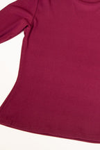 Capella Ribbed Long Sleeve Top – Classic Round Neck Everyday Style