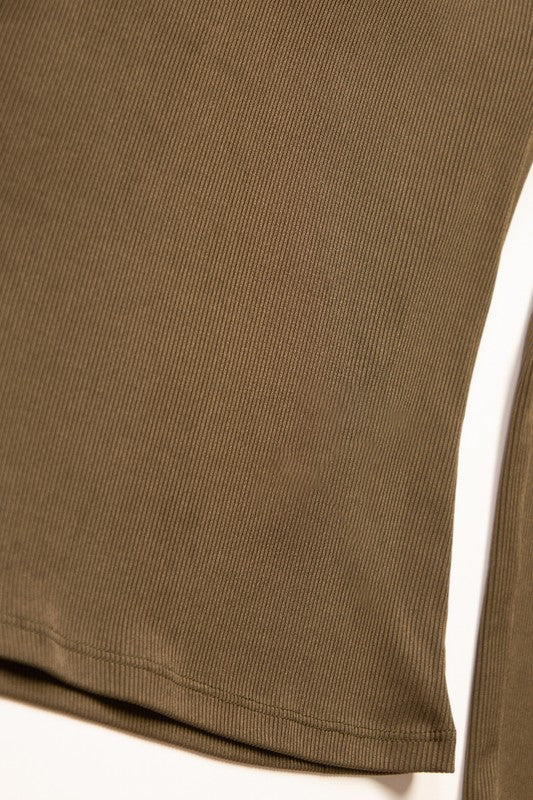 Capella Ribbed Long Sleeve Top – Classic Round Neck Everyday Style