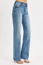 Dreamkue-Risen Women's High Rise Straight Jeans with Tummy Control