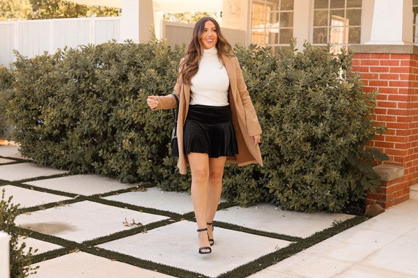 The Aurora Velvet Skort – Elegant Luxe Style with Soft Velvety Feel