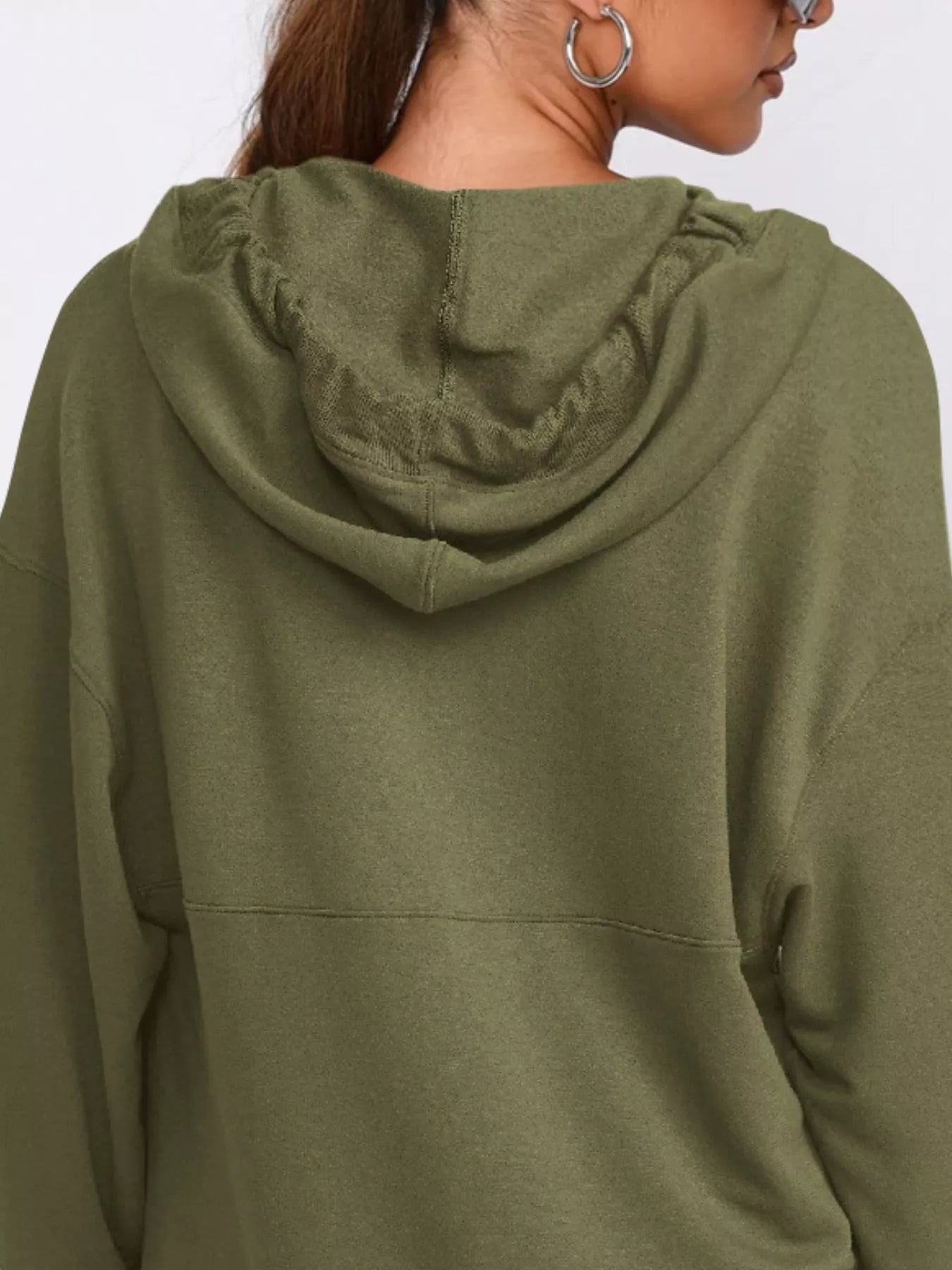 Drawstring Kangaroo Pocket Long Sleeve Hoodie – Cozy Casual Layer