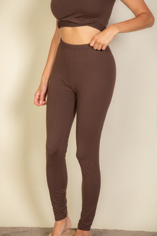 Capella Basic Solid Leggings – Soft Stretchy Everyday Essential