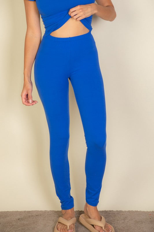 Capella Basic Solid Leggings – Soft Stretchy Everyday Essential