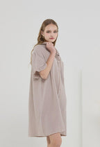 Noflik Plus Frayed Edge Shirt Dress – Breezy Button Down Style