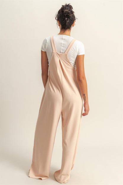 HYFVE Pleated Detail Front Pocket Wide Strap Overalls