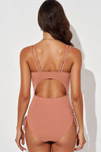 Tied Cutout Plunge One-Piece Swimsuit – Sexy Chic Swimwear