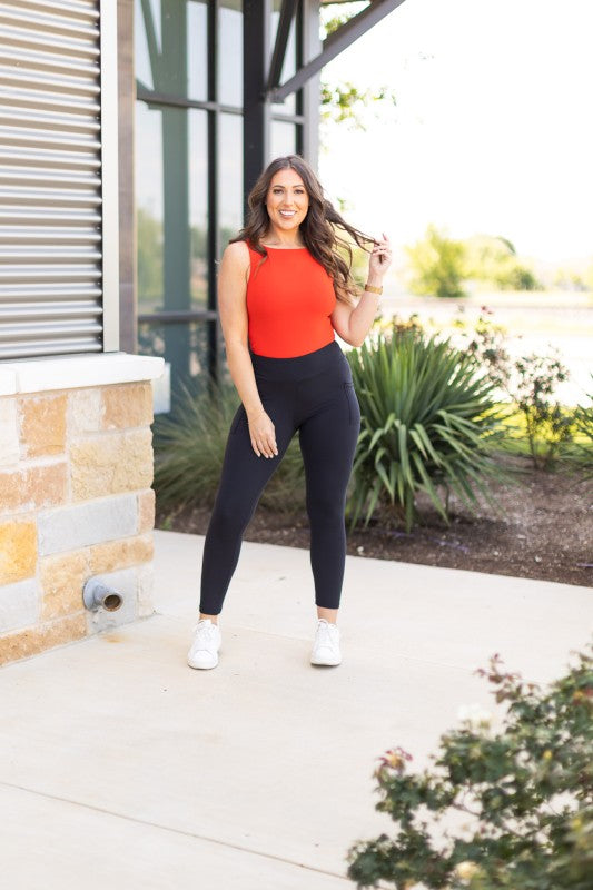 The Alana 7/8 Ankle Length Leggings with Pockets - High Waisted