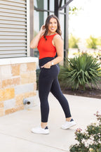 The Alana 7/8 Ankle Length Leggings with Pockets - High Waisted