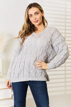 Cable-Knit Hooded Sweater – Cozy, Classic & Perfect for Winter