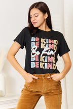 Slogan Graphic Cuffed T-Shirt – Trendy Statement Tee for Women