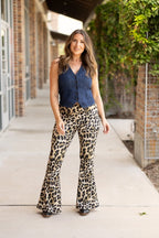 The Francesca Leopard Super Flares – Bold Wild Statement Denim