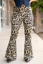 The Francesca Leopard Super Flares – Bold Wild Statement Denim