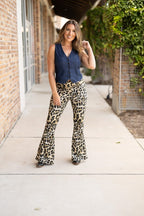 The Francesca Leopard Super Flares – Bold Wild Statement Denim