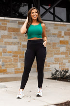 Black Full Length Leggings – Everyday Essential with Side Pockets