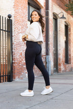 Black Full Length Leggings – Everyday Essential with Side Pockets