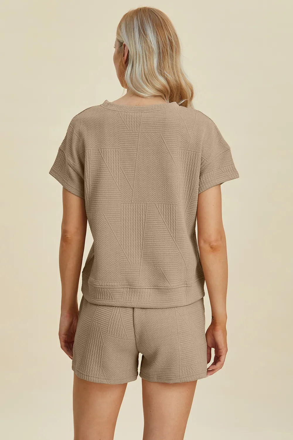 Textured Short Sleeve Top & Shorts Set – Comfy, Chic & Versatile