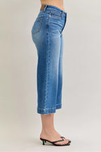 Judy Blue Mid Rise Crop Wide Leg Jeans – Trendy Modern Fit