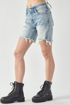 Artemis Vintage High Rise Bermuda Shorts – Tulip Waistband Style